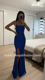 ROYAL BLUE SATIN GOWN