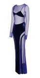 SHANNON NAVY VELVET MAXI DRESS