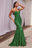 FITTED SEQUIN MERMAID GOWN