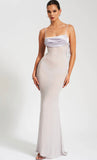 TATIANA GRAY BACKLESS MAXI DRESS