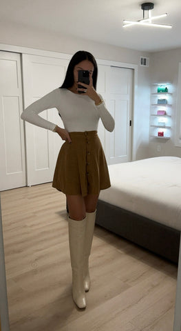 Buttoned Mini Skirt