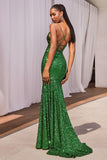 FITTED SEQUIN MERMAID GOWN