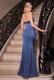 STRAPLESS SOFT SATIN GOWN