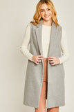 FLEECE LONG VEST JACKET