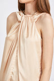 SLEEVELESS BLOUSE WITH TWIST FRONT