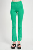 HIGH WAIST RIB FLARED PANTS