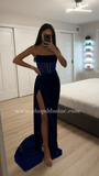 ROBE ROYALE EN VELOURS DOUBLÉ