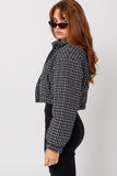 TWEED CROP PUFFER JACKET