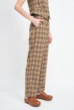 PLAID HIGH WAIST TROUSERS