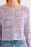 LONG SLEEVE CROCHET TOP