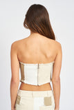 SLEEVELESS BLOCK CORSET TOP