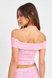 GARMENT DYE STRAPLESS CROP TOP