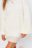 RIBBED KNIT SWEATER