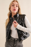 GLOSS SHINY PU LEATHER VEST