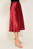 SATIN MIDI SKIRT