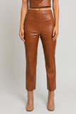 STRAIGHT PU LEATHER PANTS