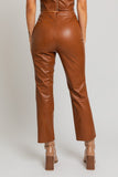 STRAIGHT PU LEATHER PANTS