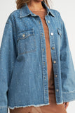 OVERSIZED RHINESTONE DENIM JACKET