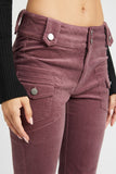 PANTALON TAILLE BASSE AVEC BAS PATTE