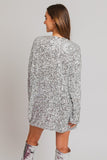 LONG SLEEVE SEQUIN MINI DRESS