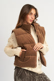 CORDUROY PUFFER VEST