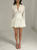 JAMILA WHITE SHIRT MINI DRESS