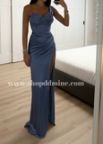 ONE SHOULDER SATIN CORSET GOWN