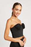 ROSETTE BUSTIER TOP