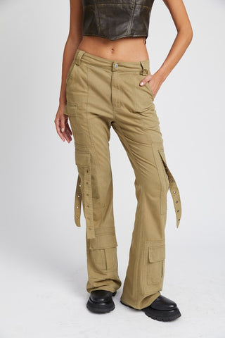 PANTALON CARGO ÉVASÉ TAILLE BASSE