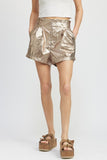 PAPERBAG METALLIC SHORTS