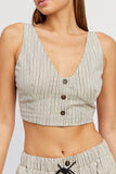 BUTTON DOWN VEST TOP