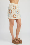 HIGH WAIST CROCHET MINI SKIRT