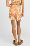 SMOCKED WAIST FLORAL SHORTS