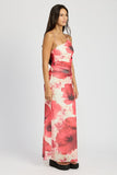 ONE SHOULDER RUCHED MAXI DRESS