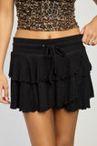 TIERED RUFFLE MINI SKORT