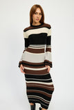 STRIPE MAXI BODYCON DRESS