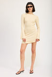 LONG SLEEVE MINI DRESS WITH BACK CUTOUT