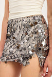 SEQUIN MINI SKIRT WITH SLIT