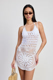 CROCHET MINI DRESS WITH CROSSED BACK