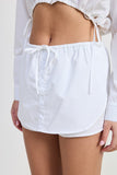 CINCHED MINI SKORT WITH DRAWSTRING