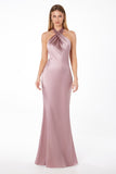 CRISS CROSS HALTER GOWN