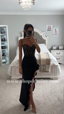 JULIA BLACK LACE CORSET MAXI DRESS