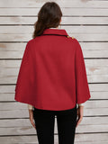 Collared Neck Cropped Cape Top Jacket