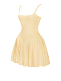 KADI YELLOW COTTON CORSET MINI DRESS