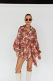 LEAVES PRINT ROMPER