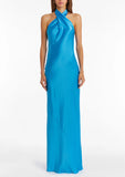 AMANDA UPRICHARD JADE SILK MAXI DRESS