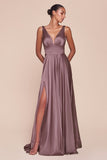 SATIN A LINE DRESS