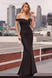 OFF SHOULDER FITTED GOWN