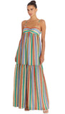 AMANDA UPRICHARD SIMA MAXI IN RAINBOW STRIPE DRESS