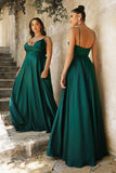 SOFT SATIN A LINE SWEETHEART NECKLINE GOWN